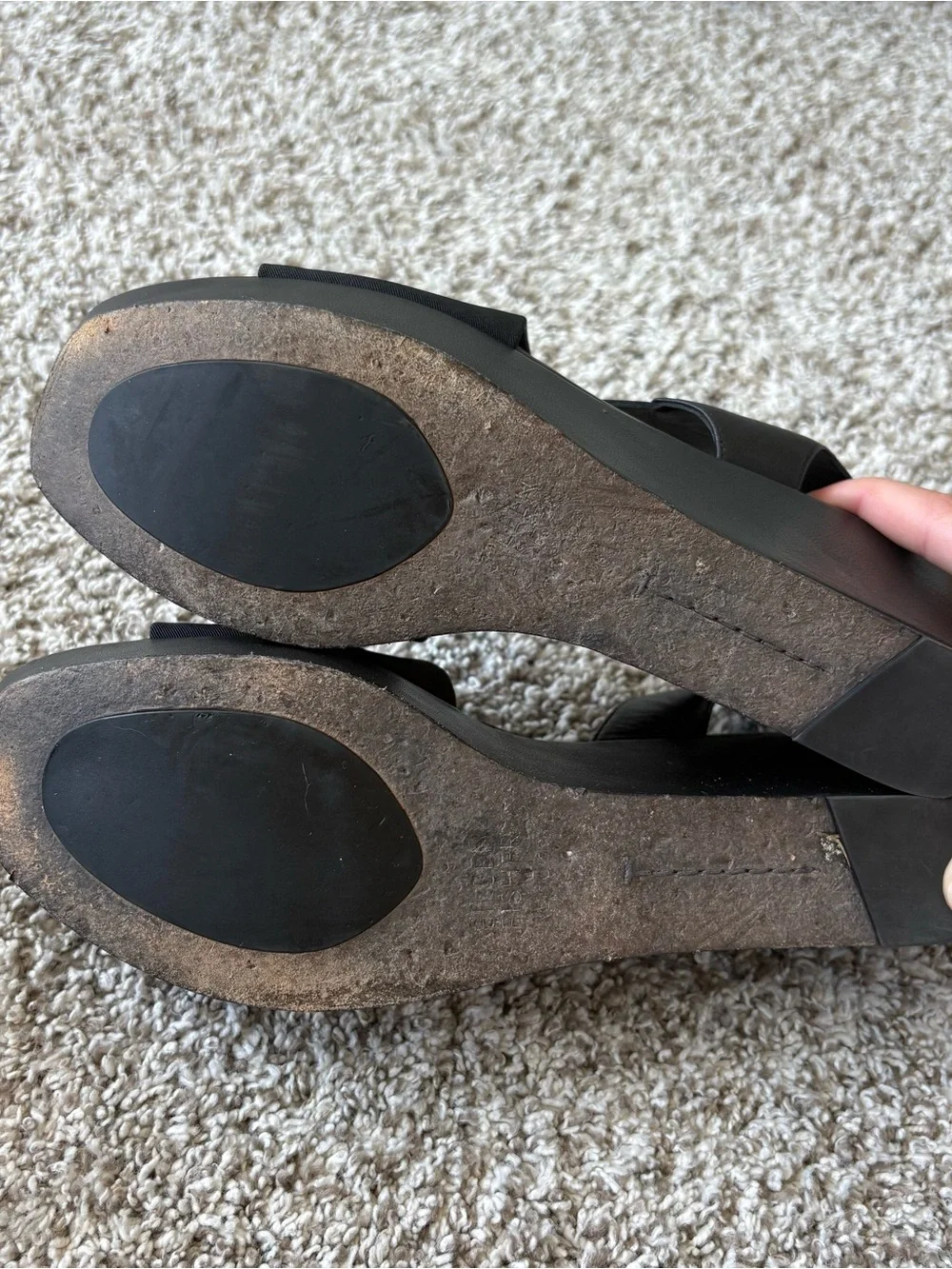 Eileen Fisher Women's Peep Toe Slingback Platform Heels in Black Size 10